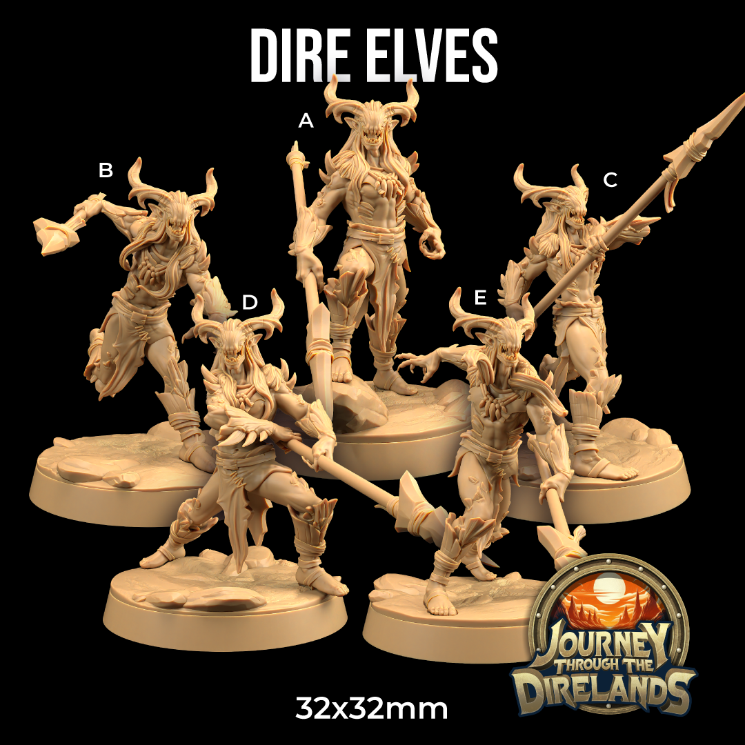 Dire Elves Miniatures