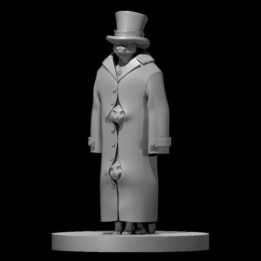 A Gentleman and totally not 3 cats in a Trenchcoat Miniature - Mini Megastore