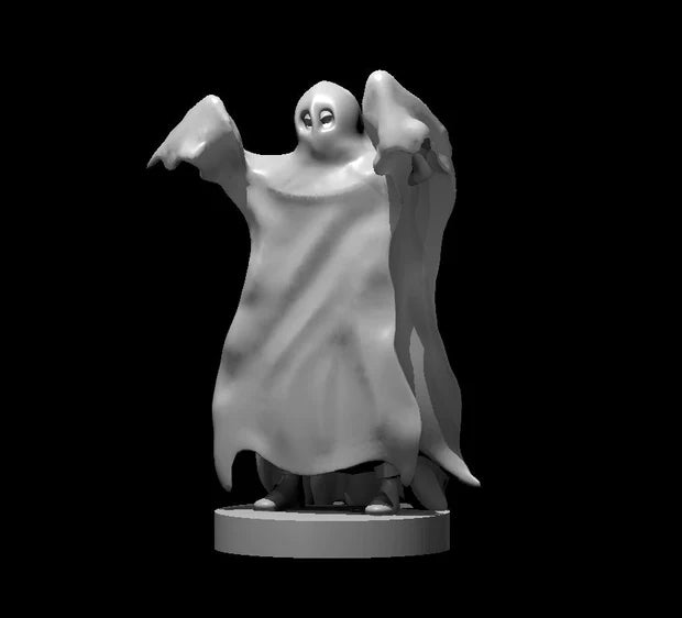 A Spooky Ghost and Totally Not A Kid In A Sheet Miniature - Mini Megastore