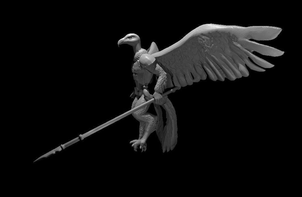 Aarakocra Vulture Spearman Miniature - Mini Megastore
