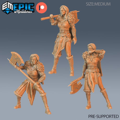 Barbarian Female Human Miniature - Mini Megastore