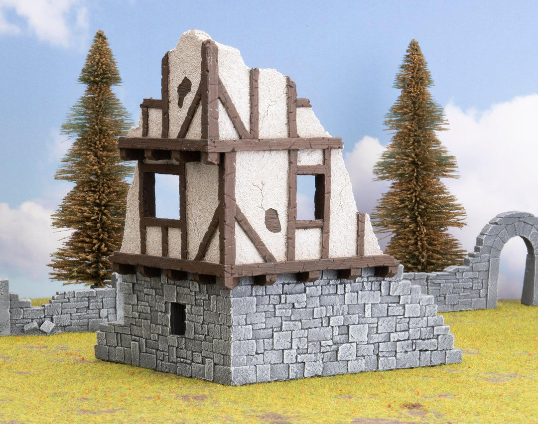 Battlefield In A Box - Wartorn Village Medium Ruin - Mini Megastore