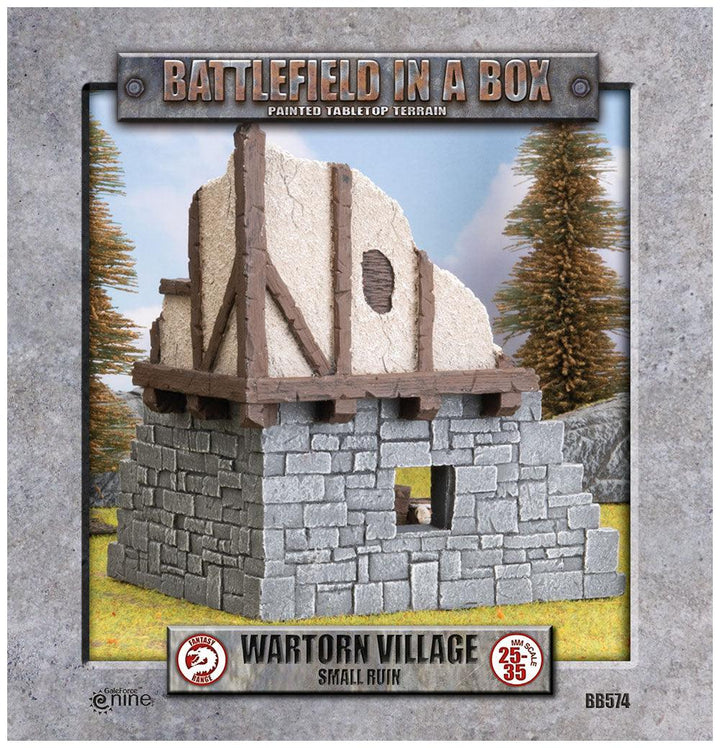 Battlefield In A Box - Wartorn Village Small Corner Ruin - Mini Megastore