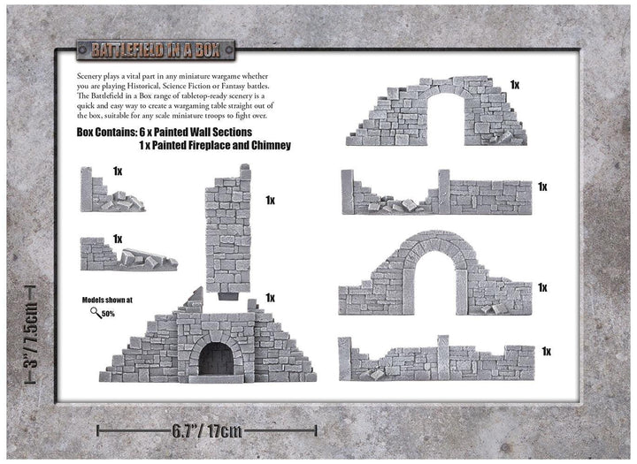 Battlefield In A Box - Wartorn Village Stone Ruins - Mini Megastore