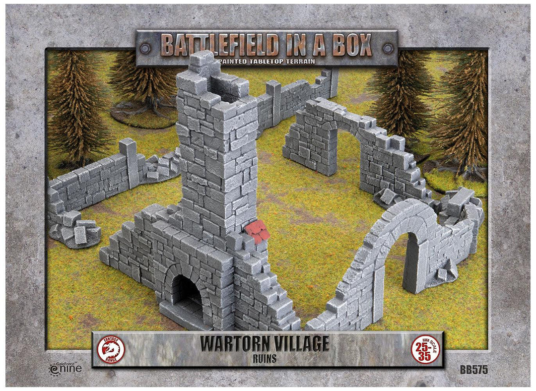 Battlefield In A Box - Wartorn Village Stone Ruins - Mini Megastore