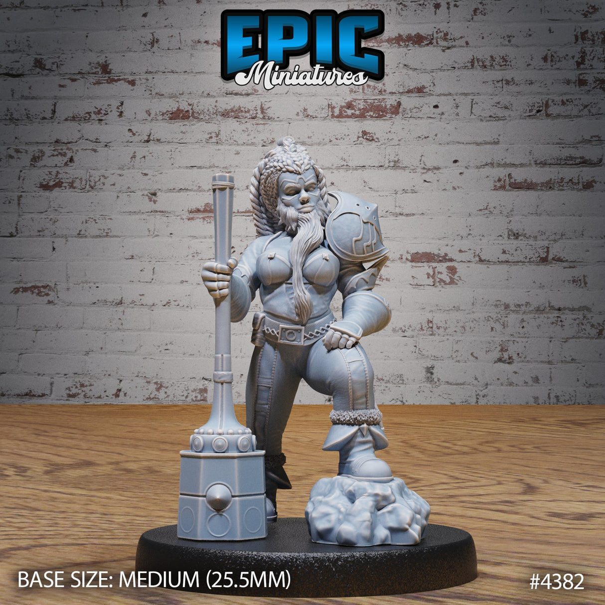Bearded Female Dwarf Miniatures - Mini Megastore