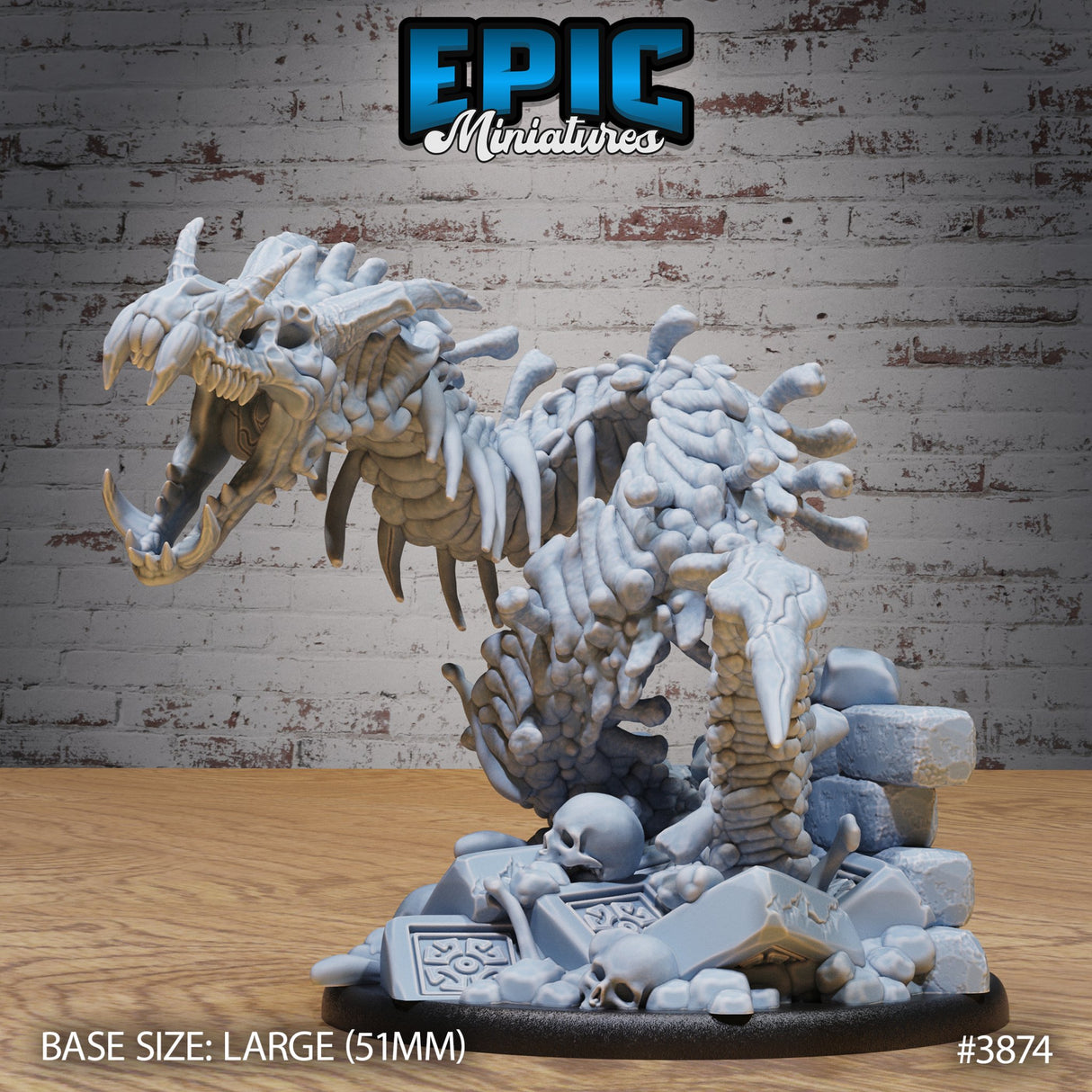 Bone Naga Miniature - Mini Megastore