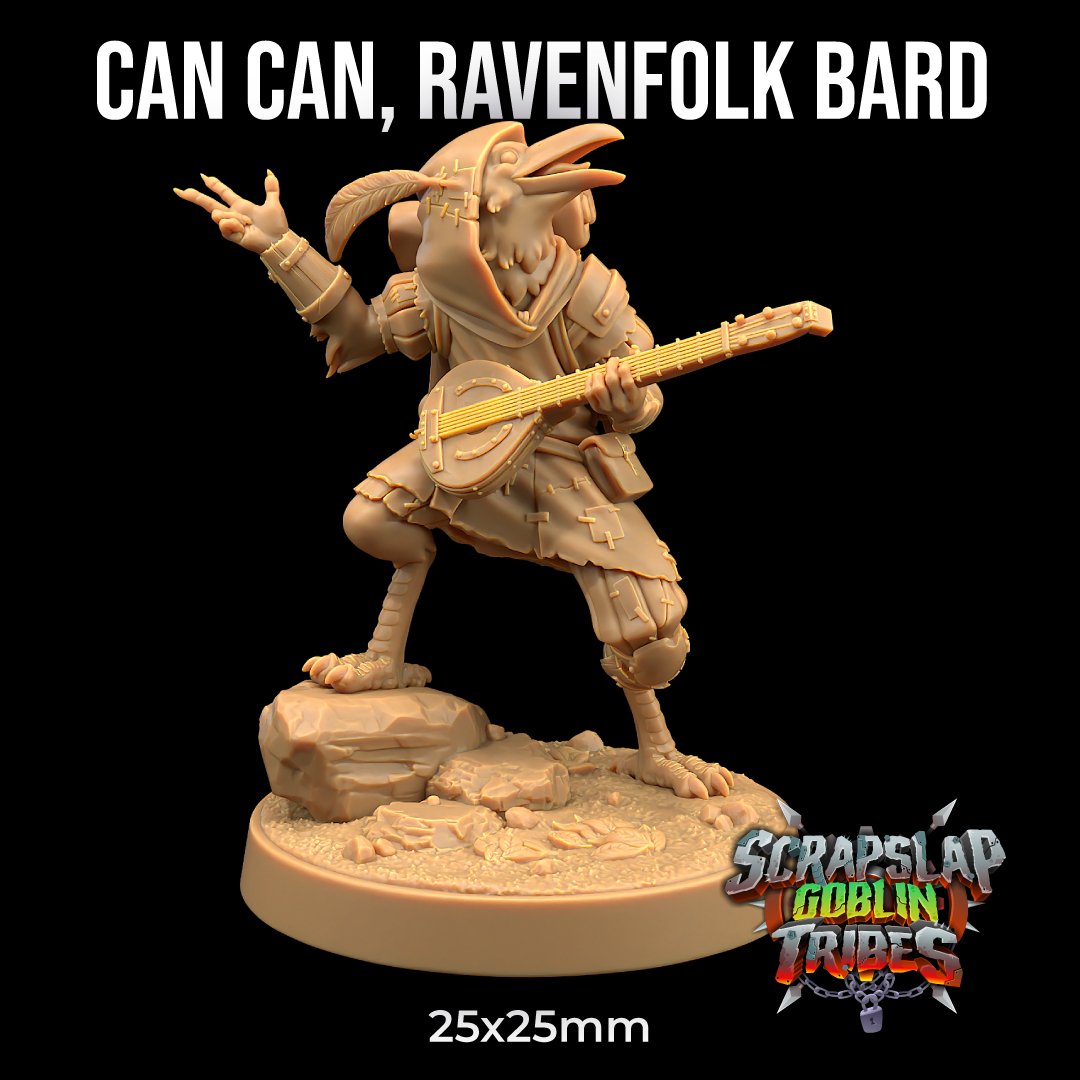 Can Can - Ravenfolk / Kenku Bard Miniature - Mini Megastore