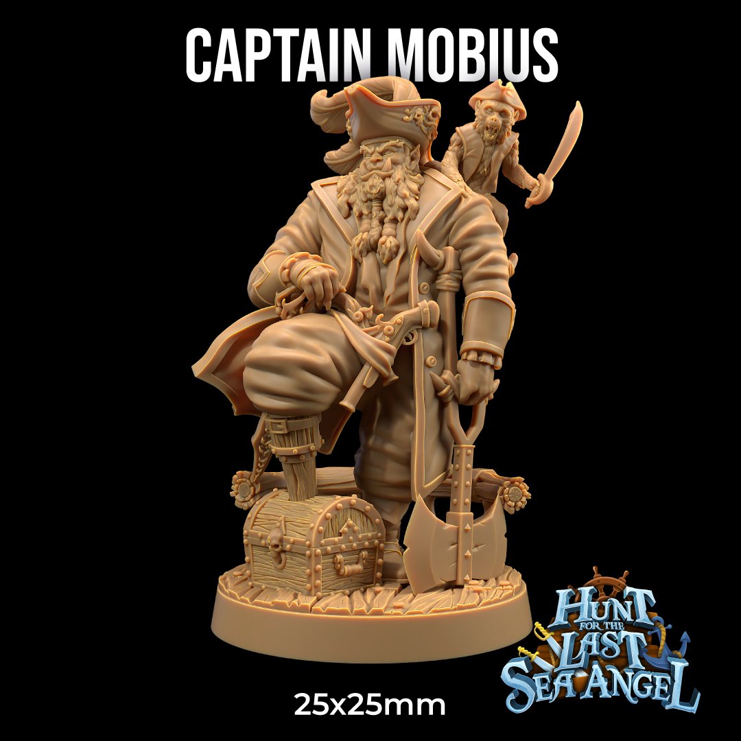 Captain Mobius - Orc Pirate Miniature - Mini Megastore