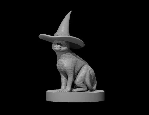 Cat with Witch Hat Miniature - Mini Megastore