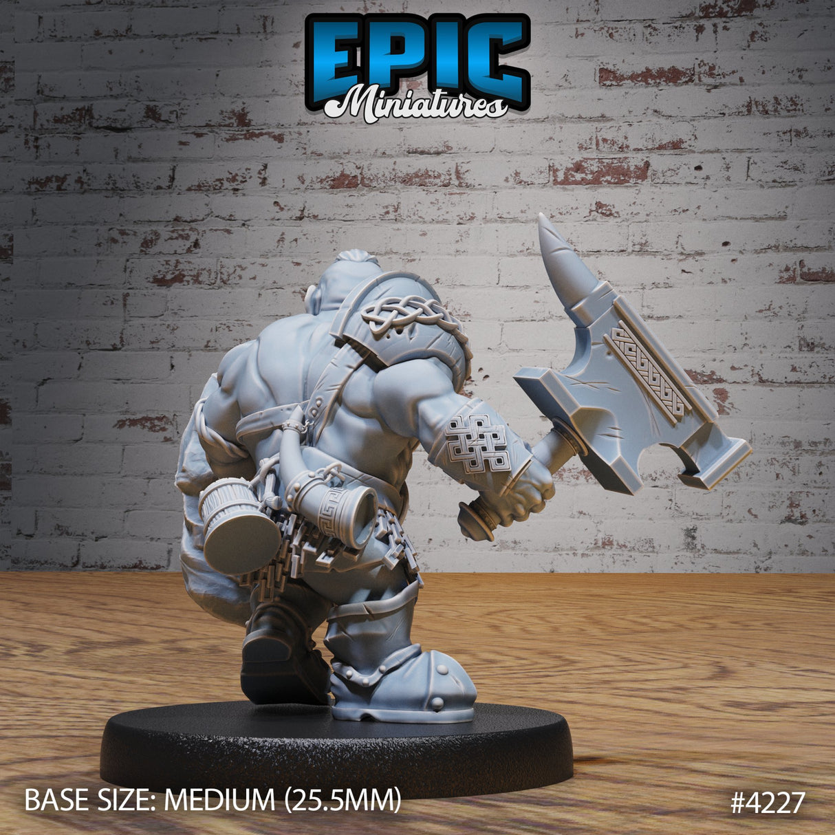 Champion Dwarf - Fighter / Paladin Miniature - Mini Megastore