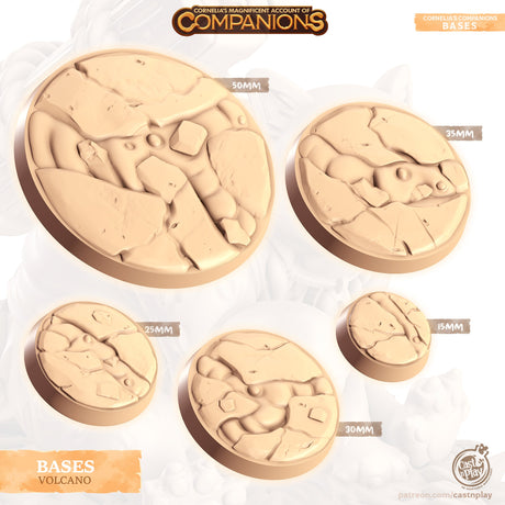 Companion Bases Printed in FDM Plastic - Mini Megastore