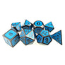 D&amp;D Metal Dice Polyhedral 7 Die Set Many Colors Collection DND Bag RPG Game Accessories Cubes Pouch Glow In The Dark Rainbow - Mini Megastore