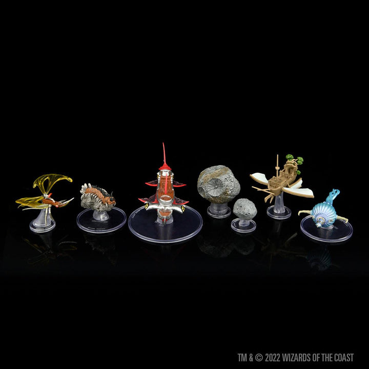 D&D Icons of the Realms Spelljammer Adventures in Space pre-painted Miniatures Ship Scale - Asteroid Encounters - Mini Megastore