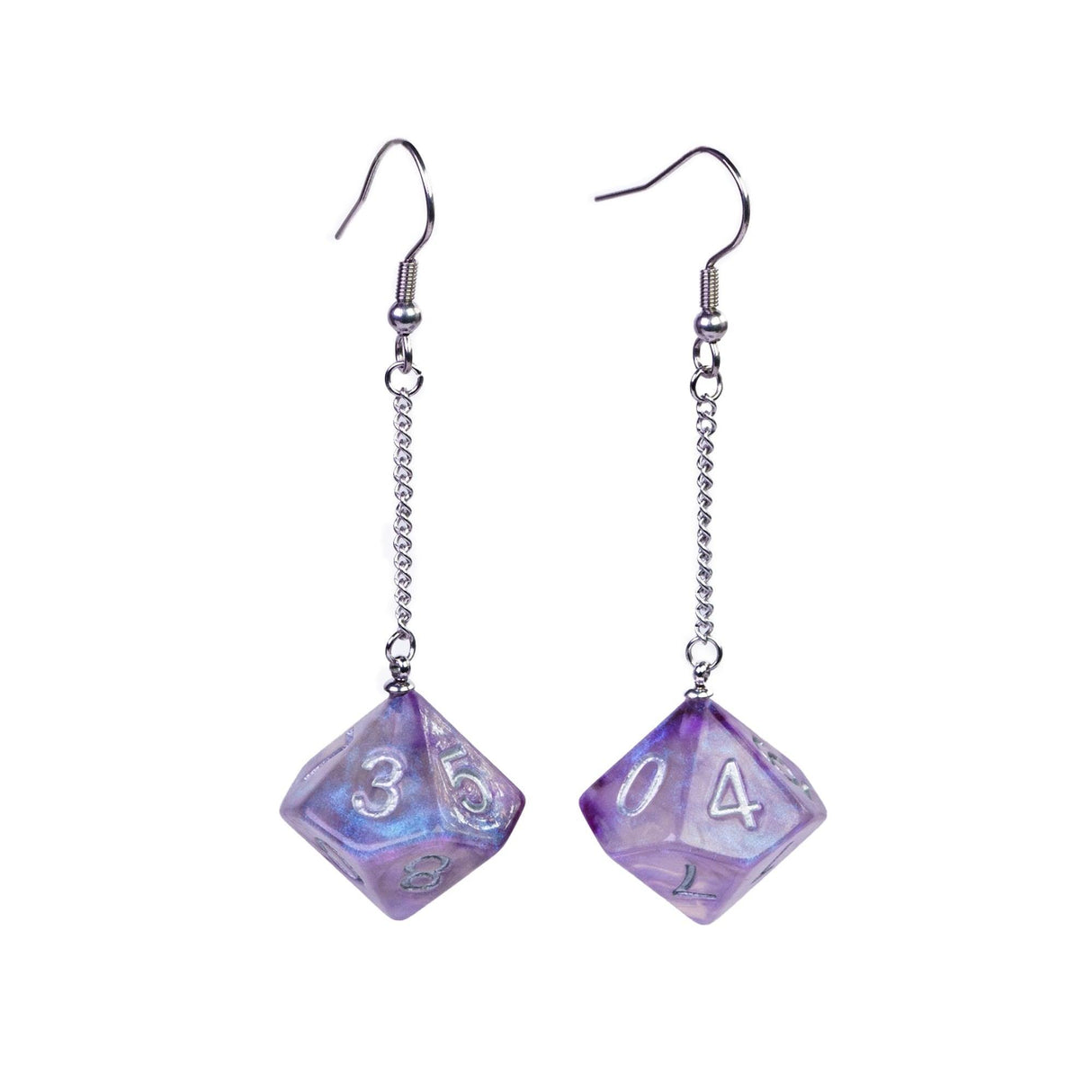 Dice Earrings D4 D6 D10 - Mini Megastore