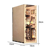 DIY Dragon Alley Book Nook Insert Kits Mysterious Ancient Streets Miniature with Furniture Art Bookends Accessories Toys Gifts - Mini Megastore