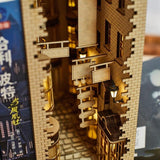 DIY Dragon Alley Book Nook Insert Kits Mysterious Ancient Streets Miniature with Furniture Art Bookends Accessories Toys Gifts - Mini Megastore