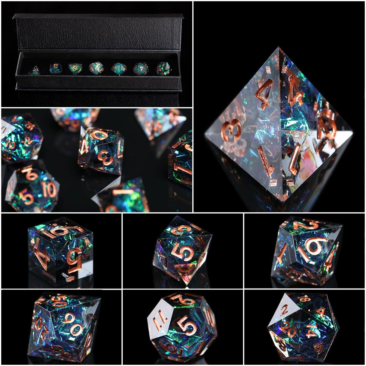 DND Dice Set Sharp Edge Dice For Role Playing Games Dungeons and Dragons - Mini Megastore