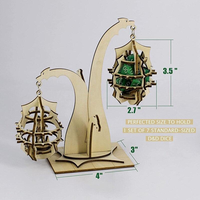 DND Dragon Dice Jail Prison Wood Hanging Cage for Your Bad Dice - Mini Megastore