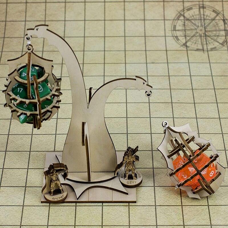 DND Dragon Dice Jail Prison Wood Hanging Cage for Your Bad Dice - Mini Megastore