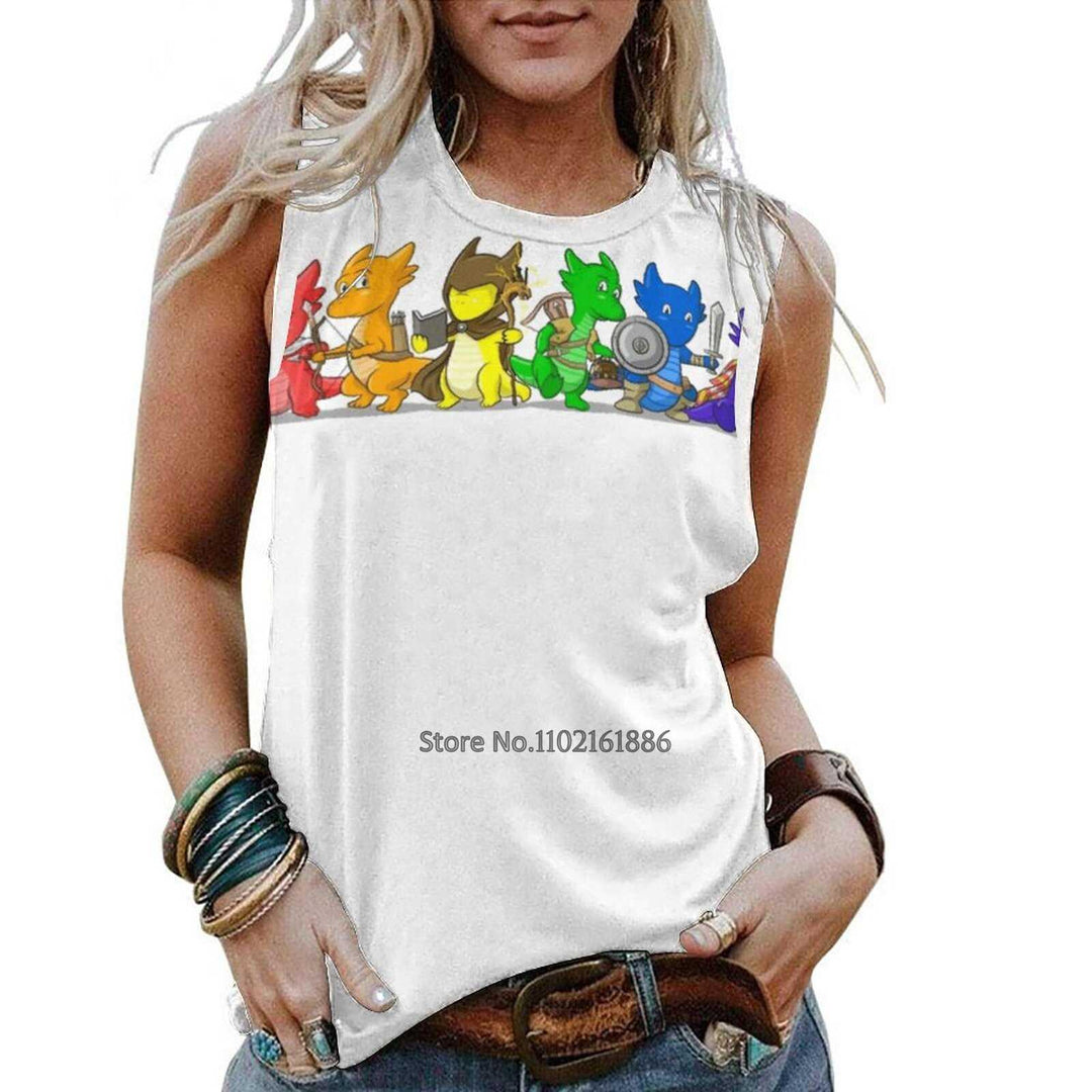 Dragon Pride Adventurers Fashion Camisole Womem Tank Top Summer Sleeveless Shirt Kobolds Kobold Pride Dnd Tabletop Ttrpg - Mini Megastore