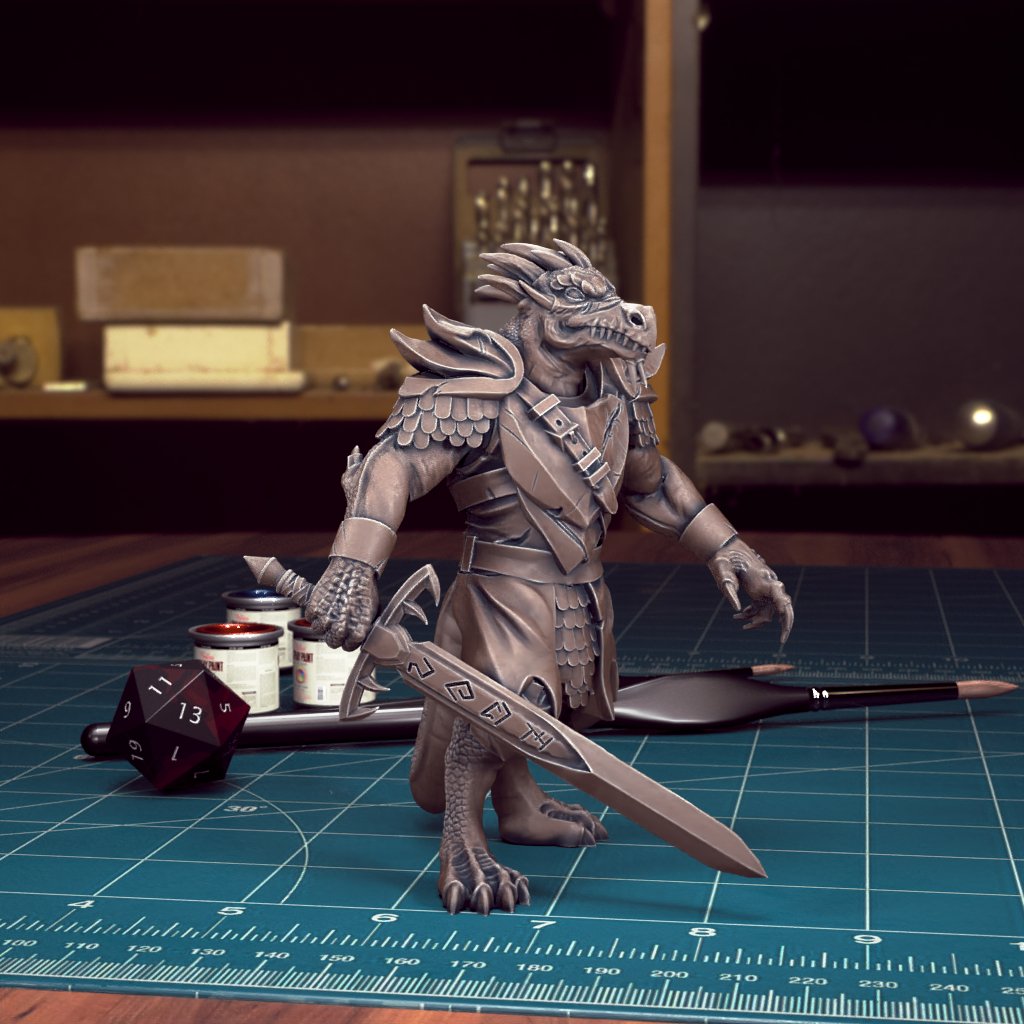 Dragonborn Fighter Miniatures - Mini Megastore