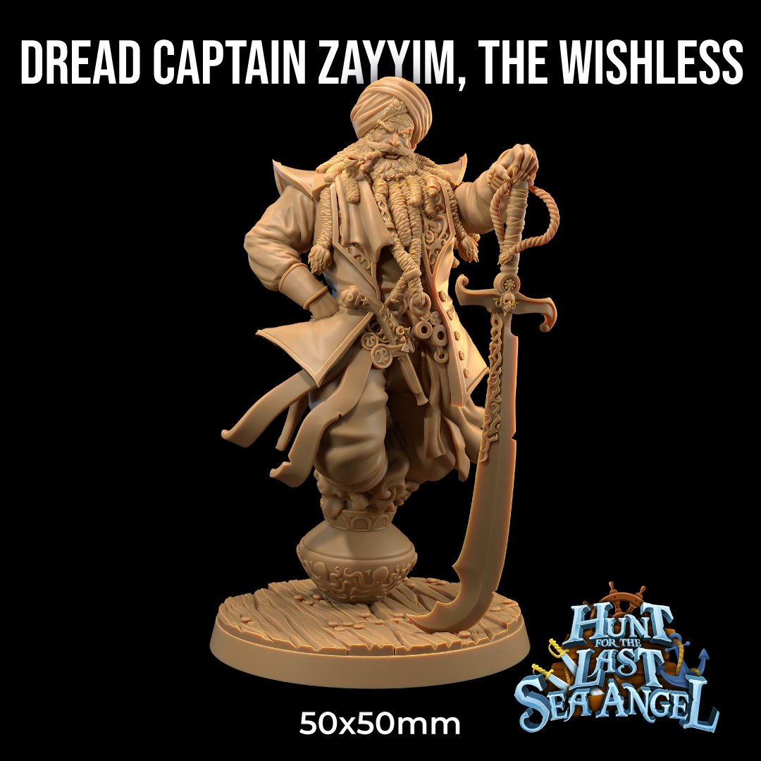 Dread Captain Zayyim, The Wishless - Genie Pirate Miniature - Mini Megastore