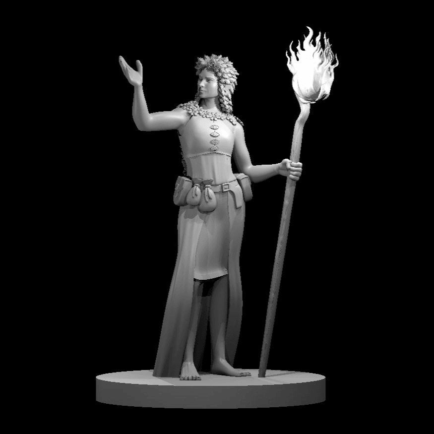 Dryad Female Sorcerer Miniature - Mini Megastore