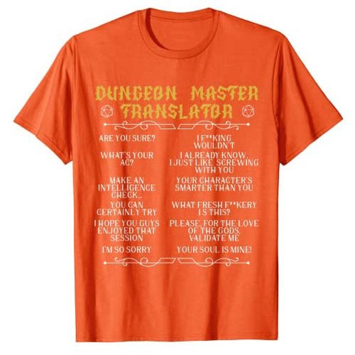 Dungeon Master Translator T-shirt - Mini Megastore