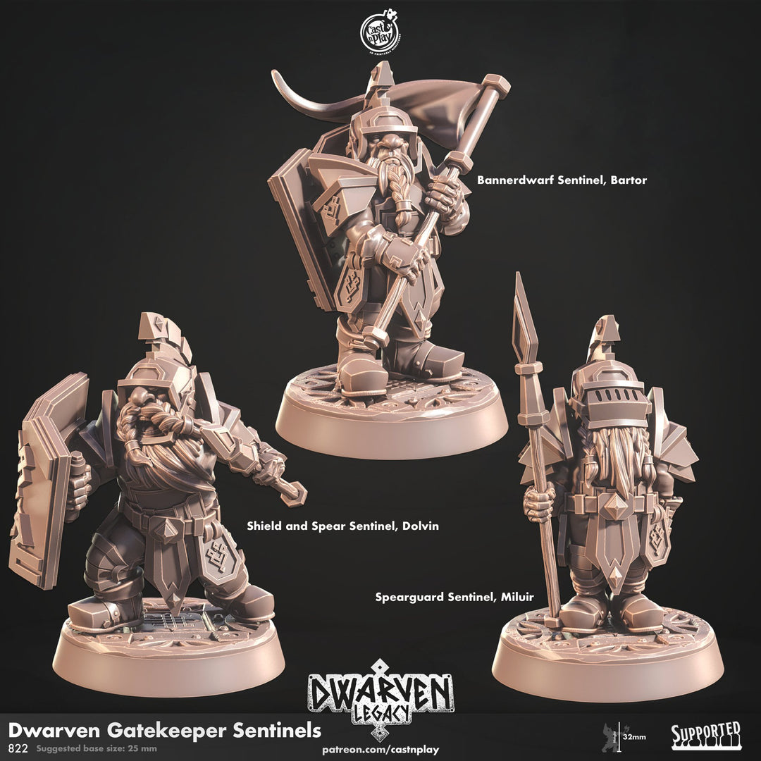 Dwarven Gatekeeper Sentinels Miniatures - Mini Megastore
