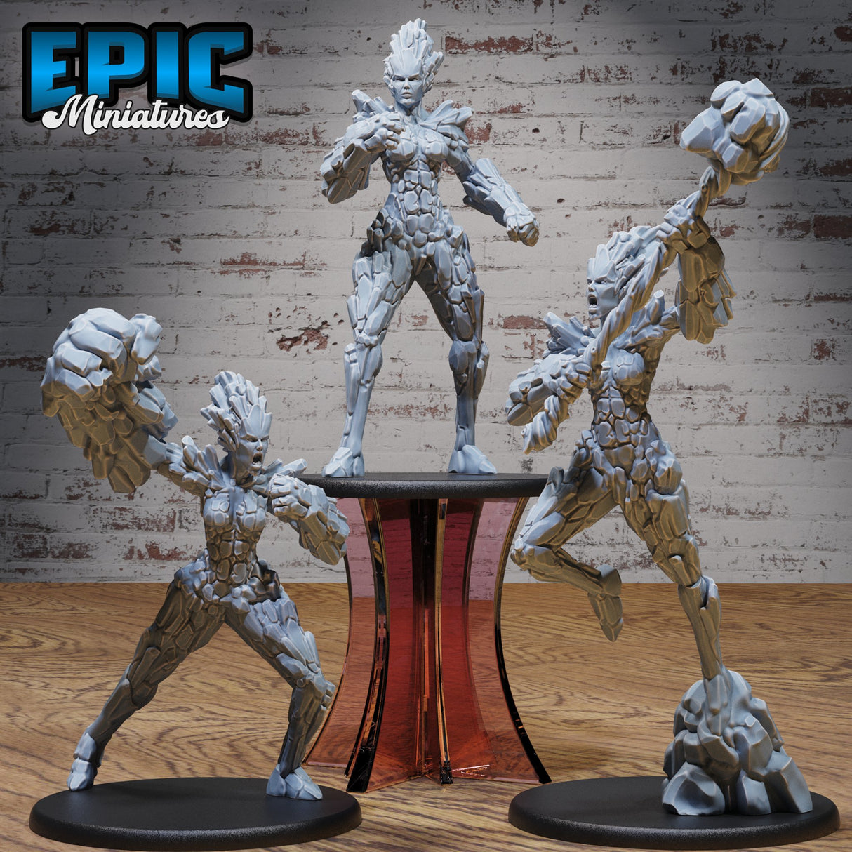 Earth Elemental Female Miniatures - Mini Megastore