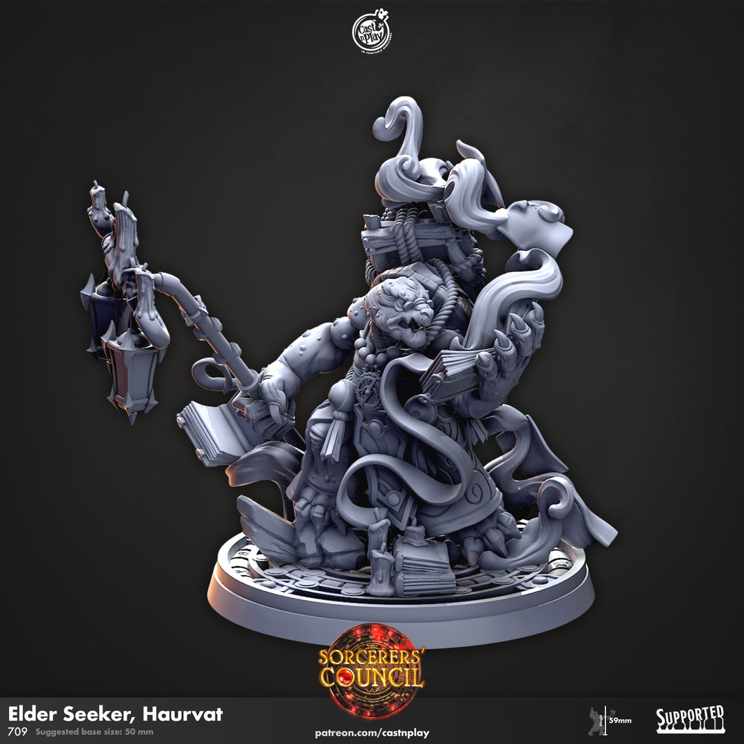 Elder Seeker Haurvat - Tortle Wizard / Sorcerer Miniature - Mini Megastore