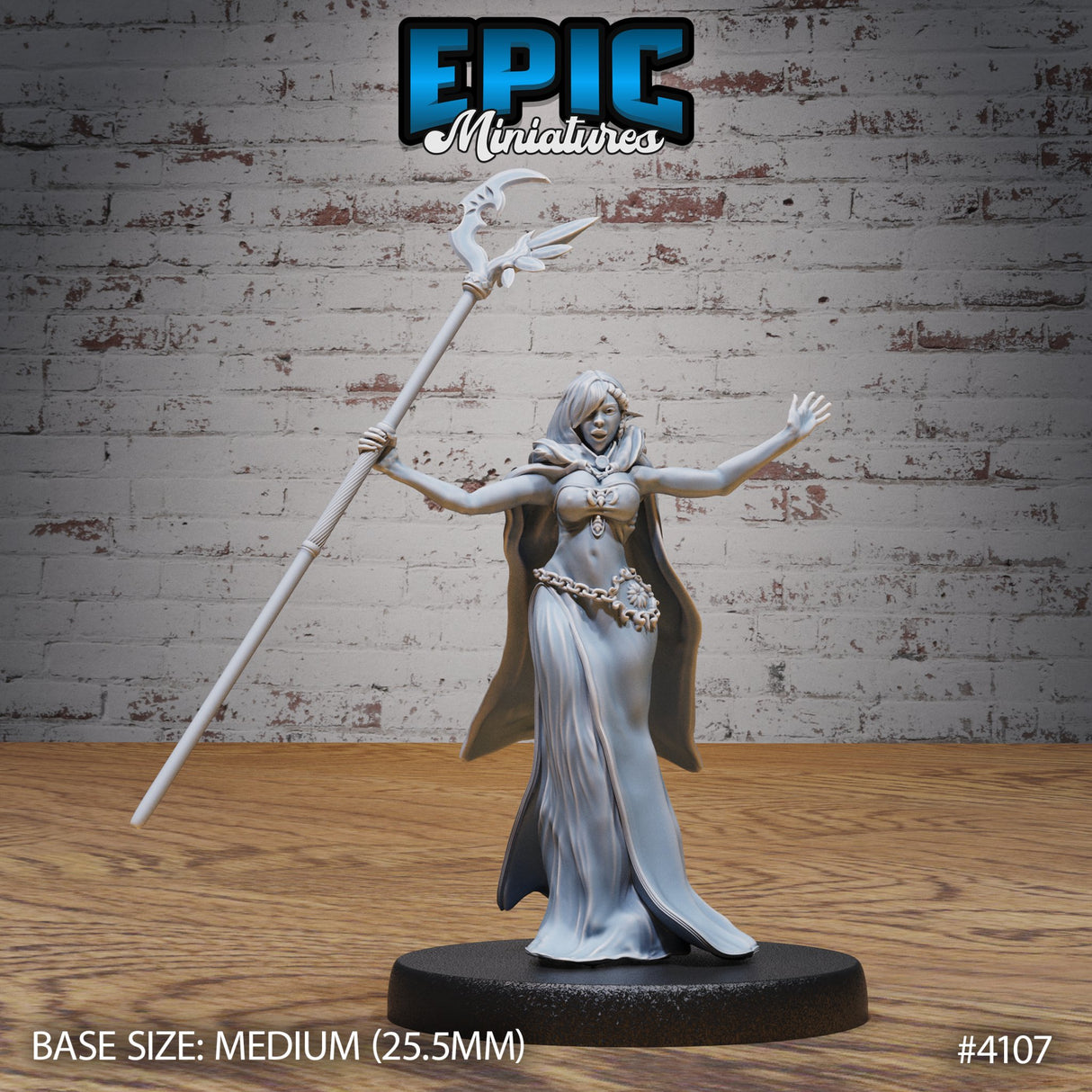 Elf Queen / Female Elf Cleric / Sorcerer Miniature - Mini Megastore
