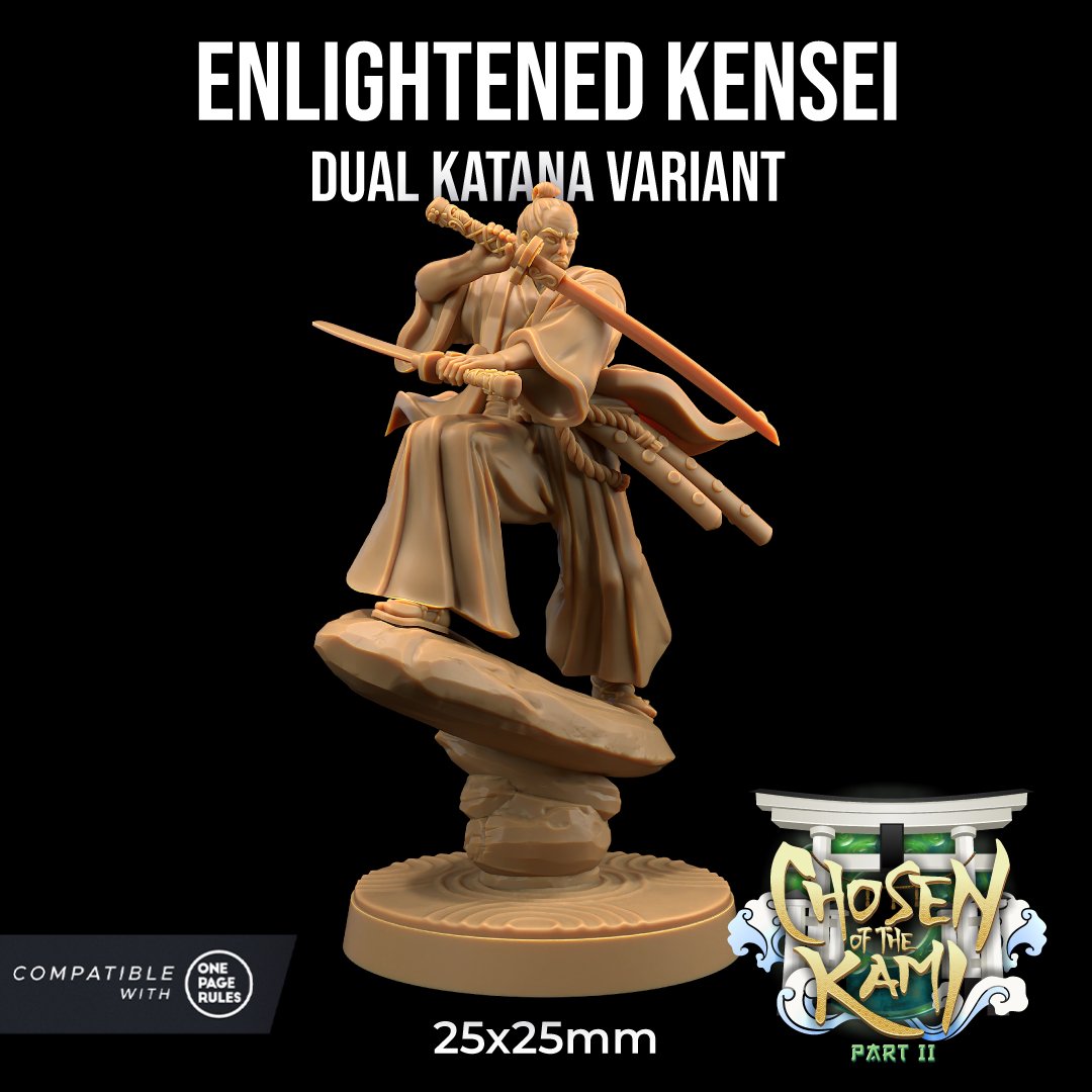 Enlightened Kensei - Human Samurai / Fighter Miniature Miniature - Mini Megastore
