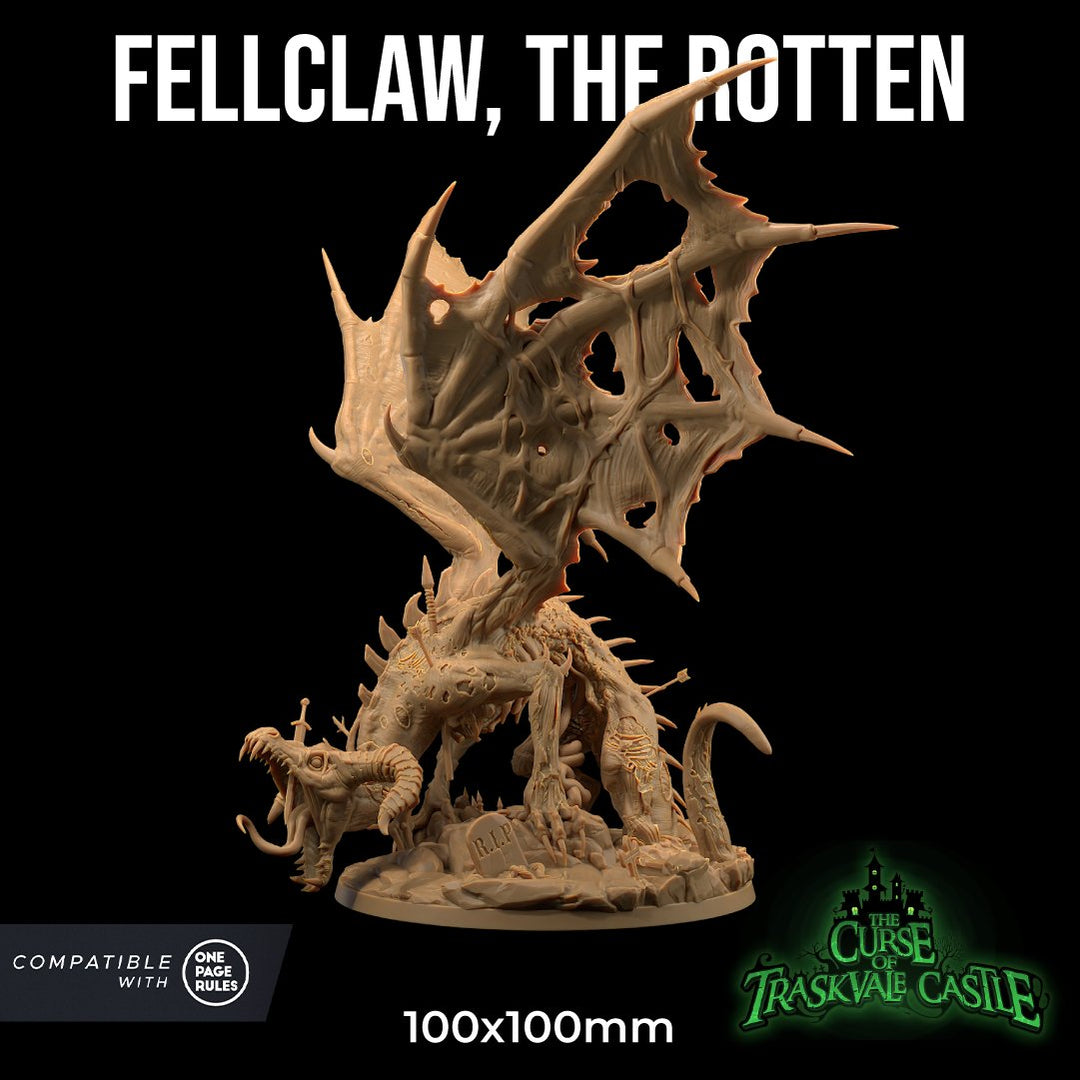 Fellclaw The Rotten - Zombie Dragon Miniature - Mini Megastore