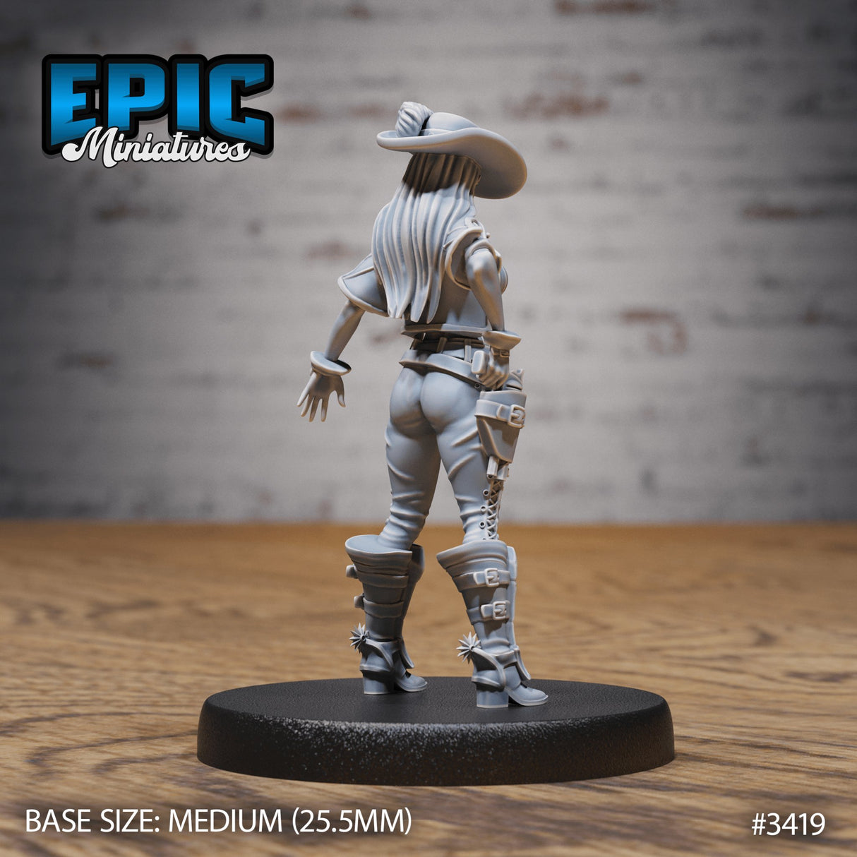 Female Gunslinger Miniature - Mini Megastore