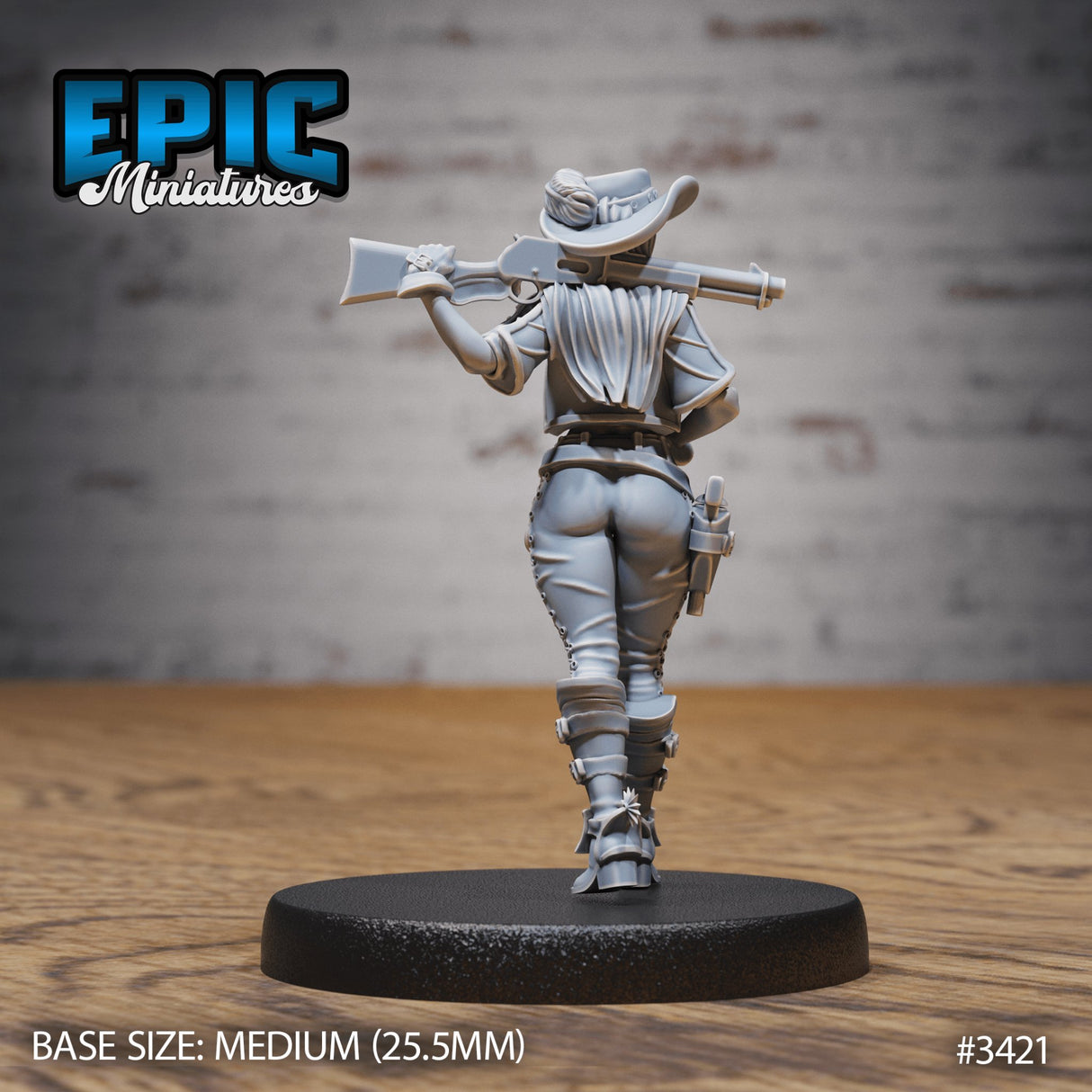 Female Gunslinger Miniature - Mini Megastore
