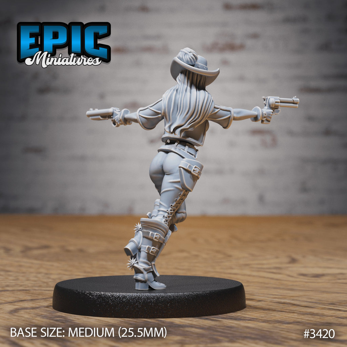 Female Gunslinger Miniature - Mini Megastore