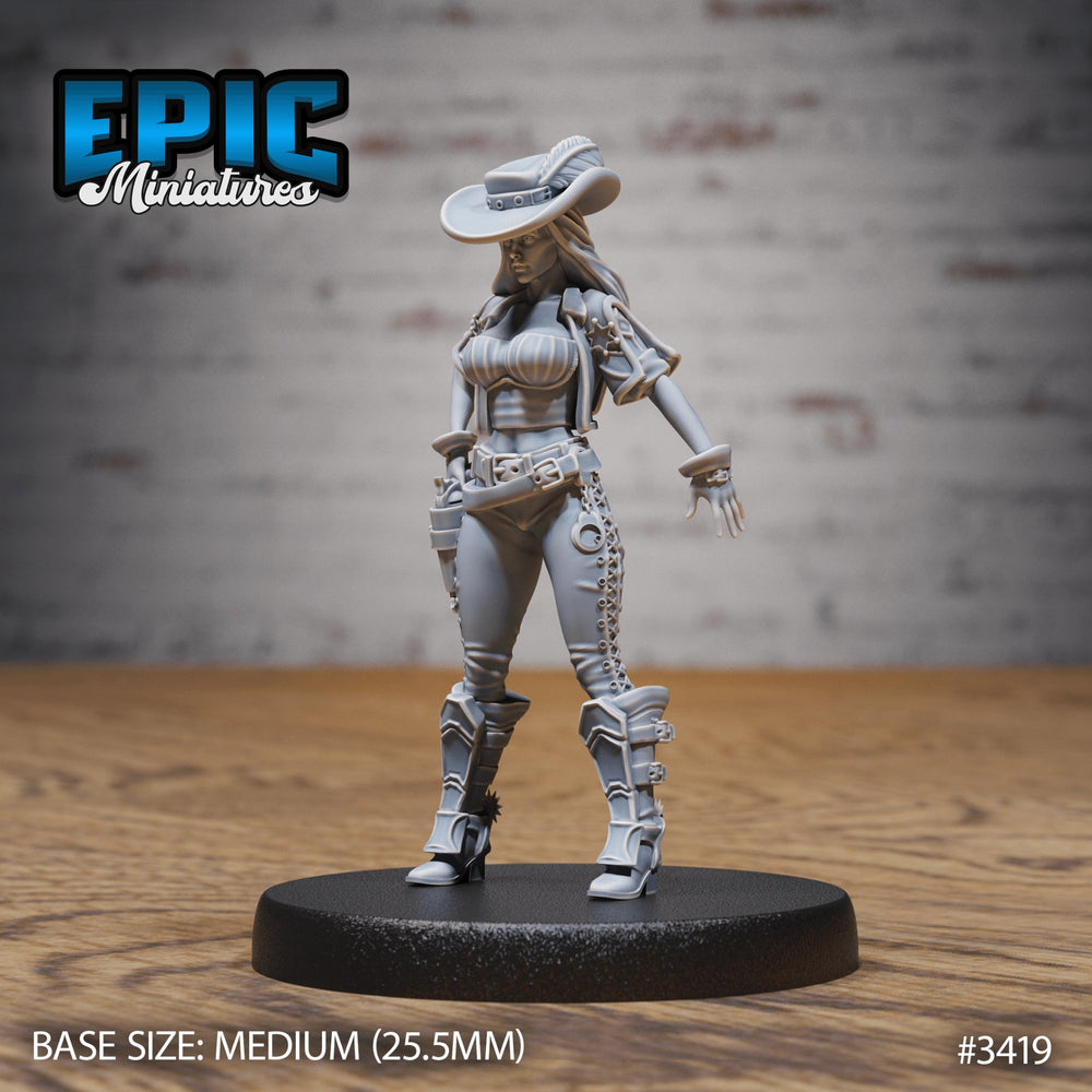 Female Gunslinger Miniature - Mini Megastore