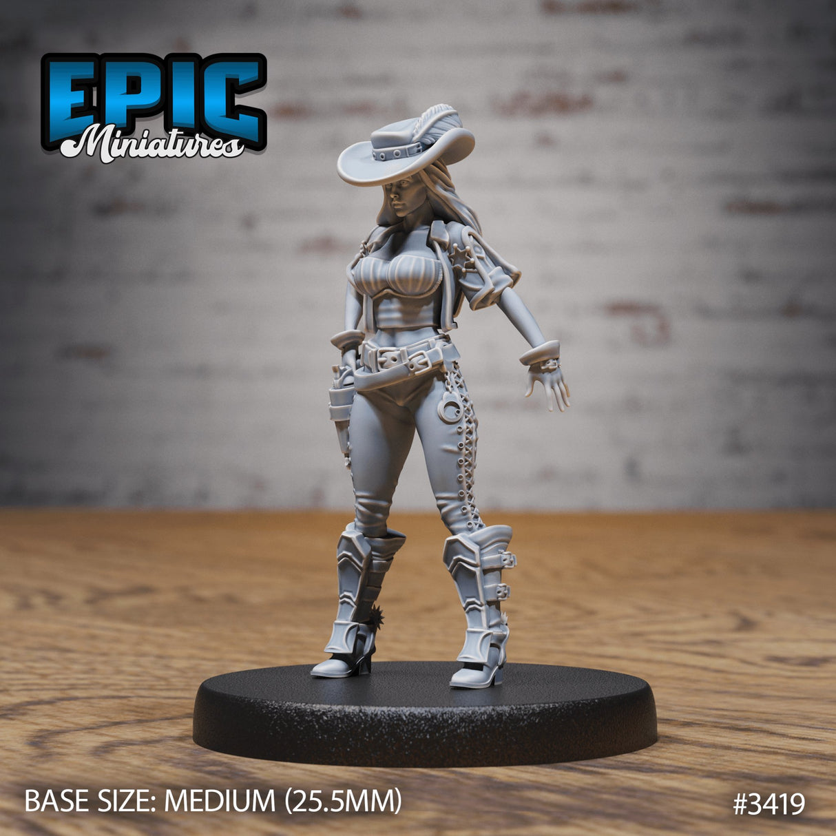 Female Gunslinger Miniature - Mini Megastore