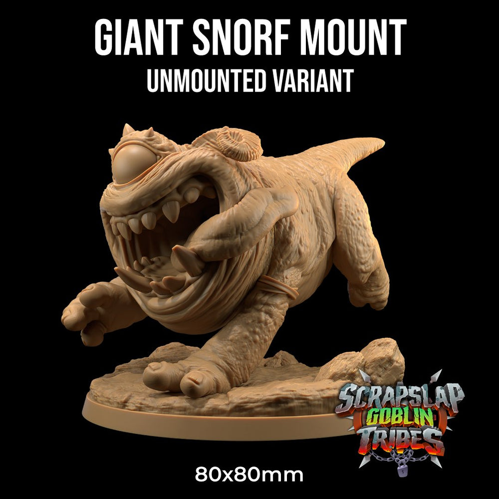 Giant Snorf Mount with Goblin Riders Miniature - Mini Megastore