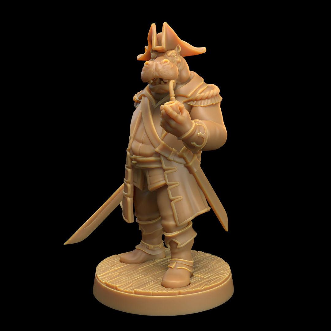 Giff / Hippo folk Pirate / Swordsman Miniature - Mini Megastore