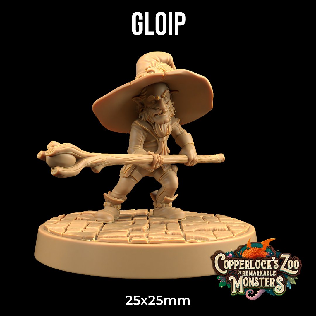 Gloip - Gnome Wizard / Mage Miniature - Mini Megastore