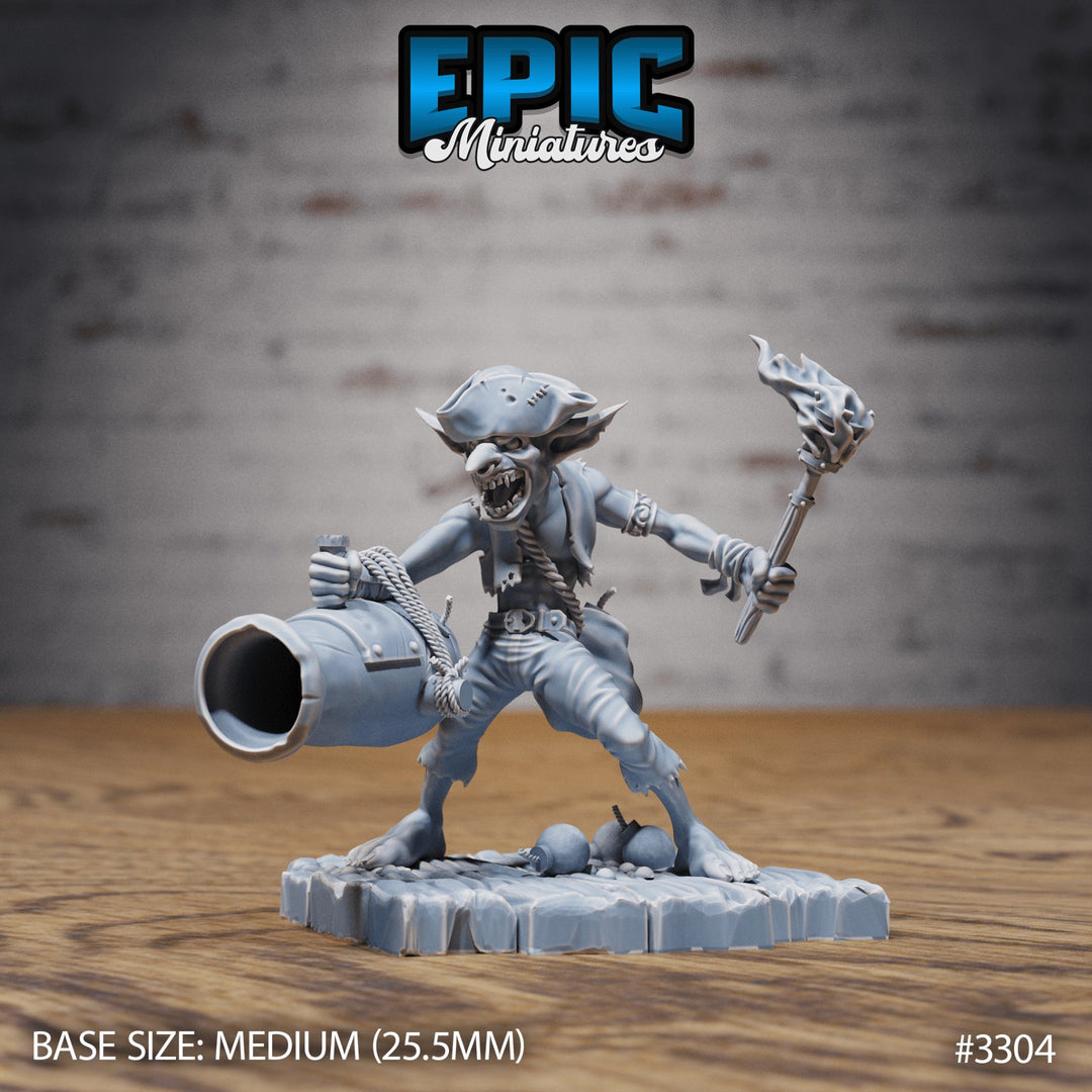 Goblin Cannon Pirate Miniature - Mini Megastore