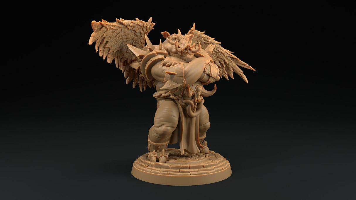 Gornak The Brute - Winged Pig Folk / Pic Orc Barbarian - Mini Megastore