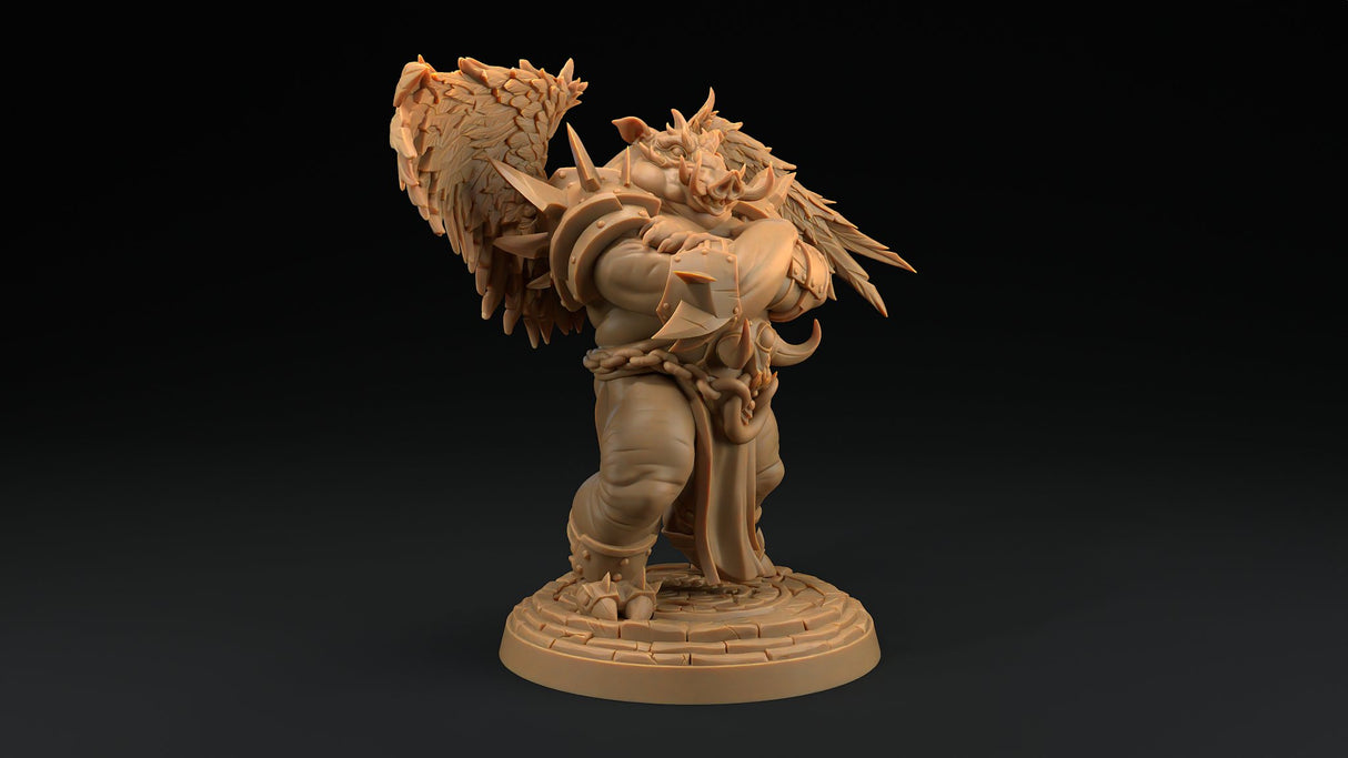 Gornak The Brute - Winged Pig Folk / Pic Orc Barbarian - Mini Megastore