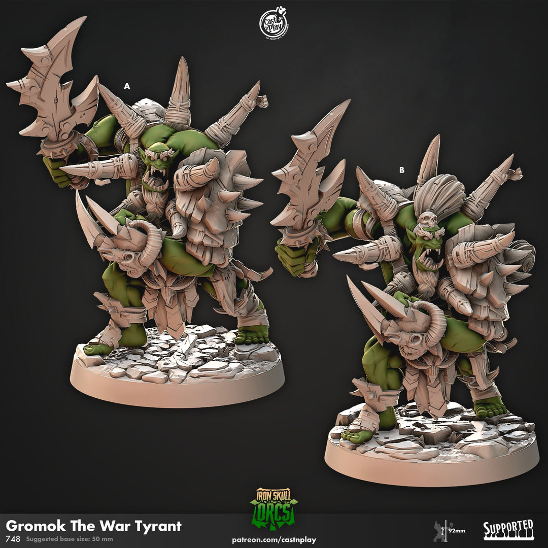Gromok The War Tyrant - Orc Miniature - Mini Megastore