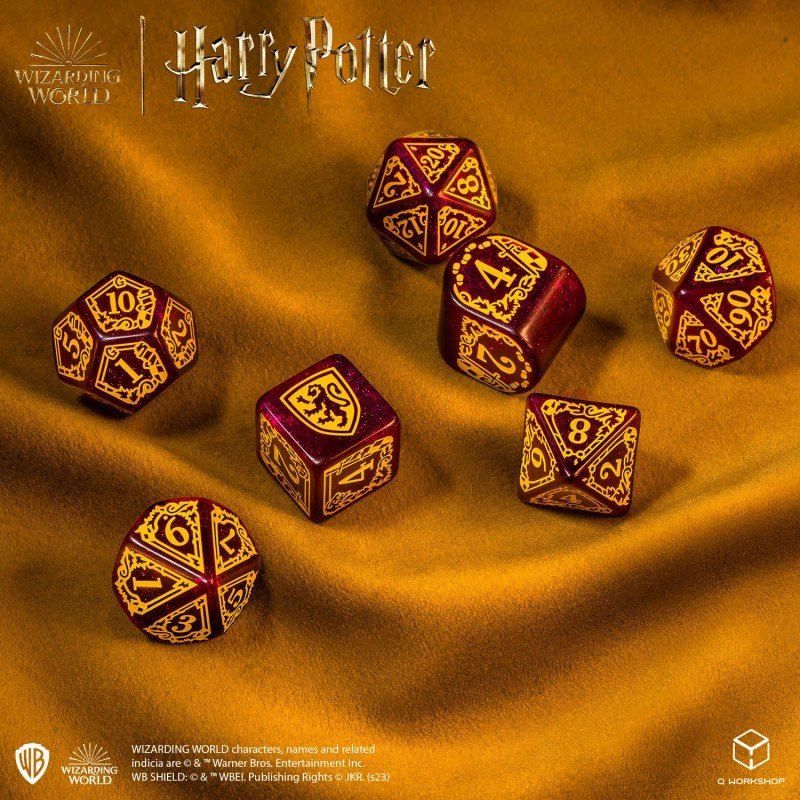 Harry Potter. Gryffindor Modern Dice Set - Mini Megastore