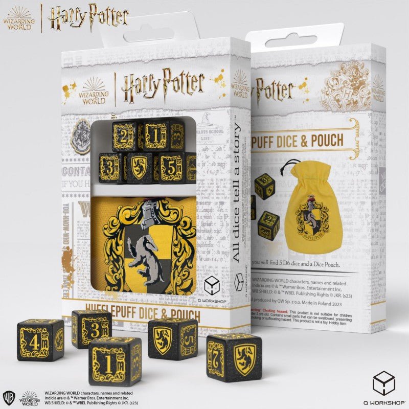 Harry Potter. Hufflepuff Dice & Pouch - Mini Megastore