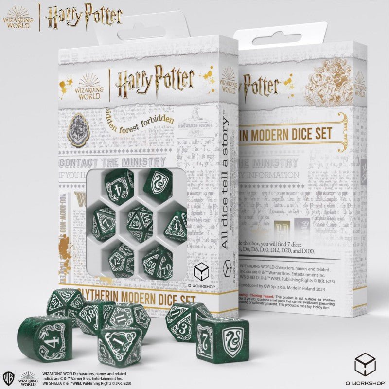 Harry Potter. Slytherin Modern Dice Set - Mini Megastore